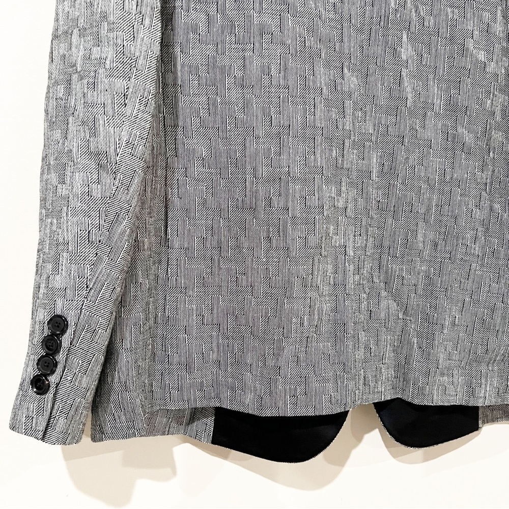 Bonobos Jacket One Button Silk & Linen Grey Tuxedo E. Thomas Blazer size 42S - Picture 6 of 9